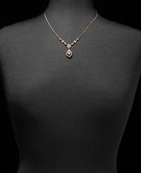Givenchy Crystal Orbital Pendant Necklace, 16" + 3" extender