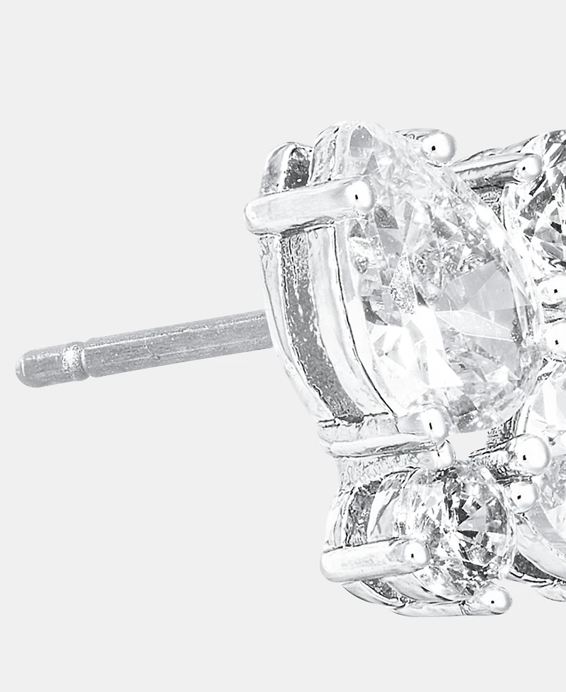 Givenchy Cubic Zirconia Cluster Stud Earrings