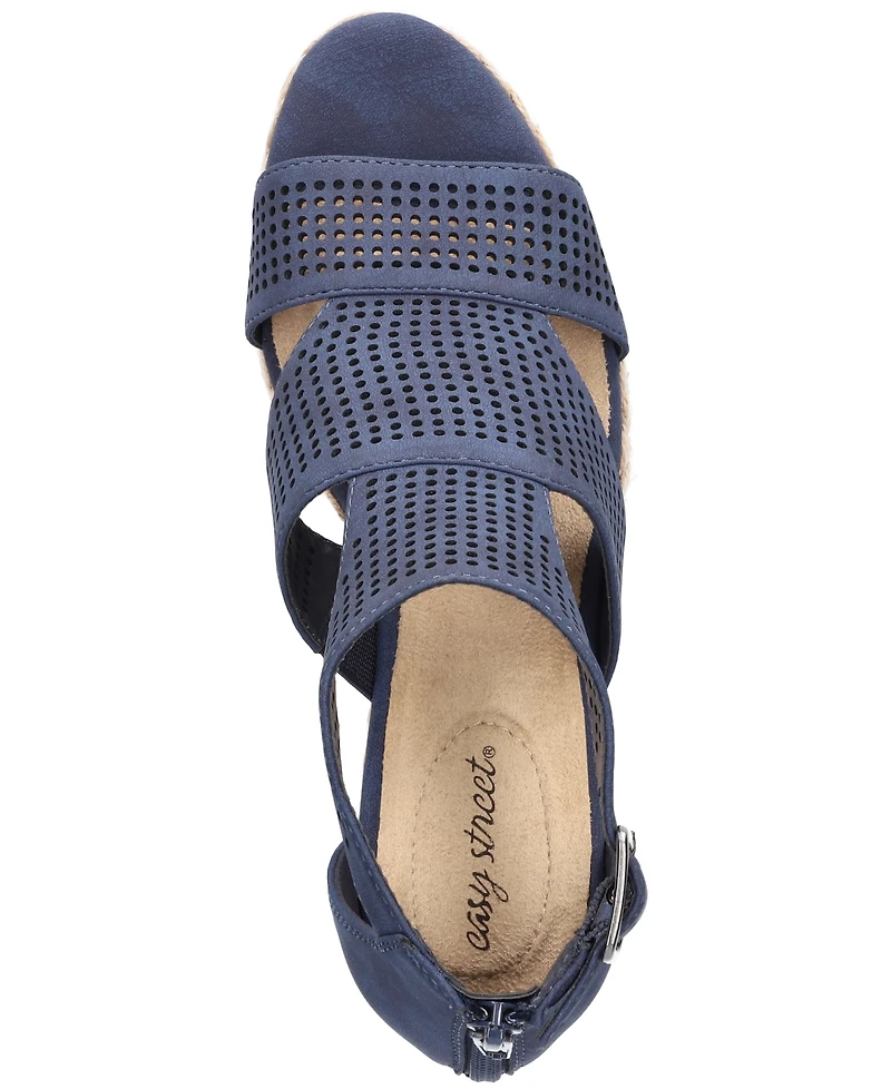 Easy Street Women's Tova Espadrille Wedge Sandals