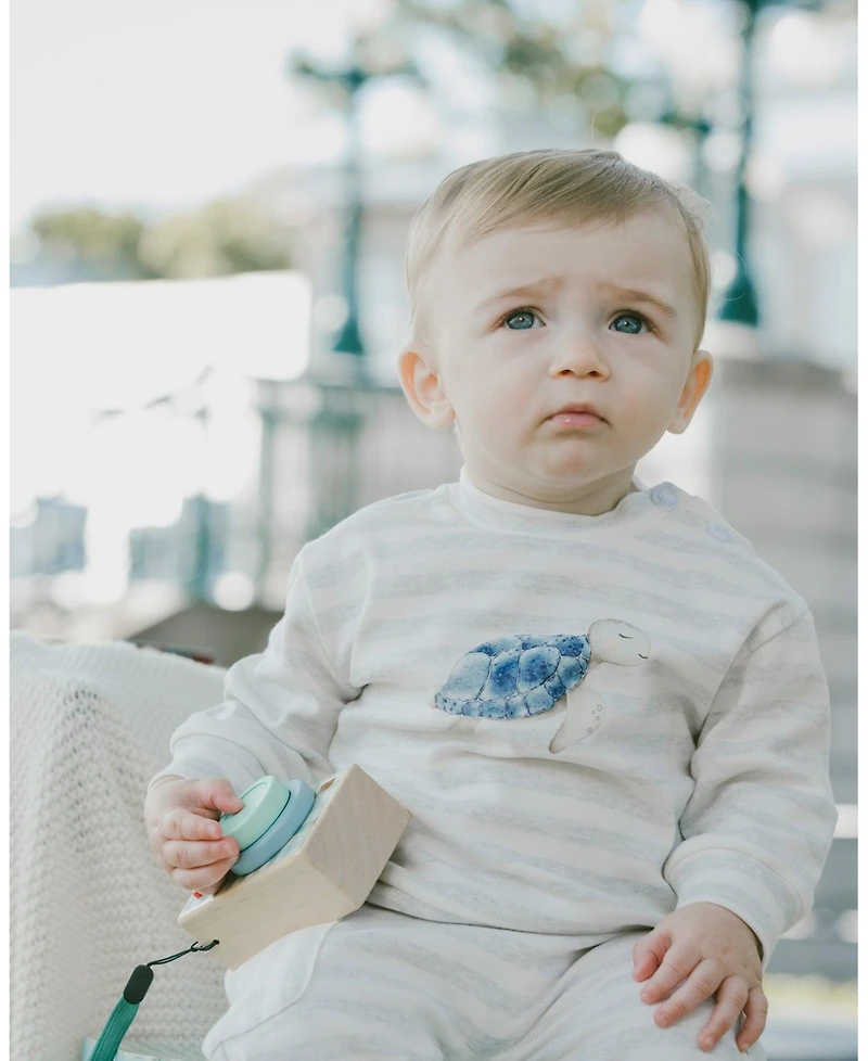 Deux par Baby Boys Soft Jersey Sweater and Pants Set