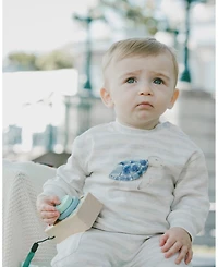 Deux par Baby Boys Soft Jersey Sweater and Pants Set