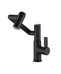 Rainsken Rotatable Bathroom Faucet with Temperature Display in Fahrenheit (Batteries-Free