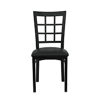 Emma+Oliver 2 Pack Window Back Metal Restaurant Chair