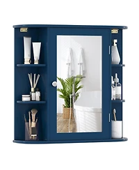 Volenca Wall-Mounted Bathroom Mirror Cabinet with Storage Shelves