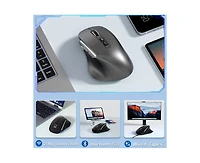 Risokeys Vertical Wireless Mouse 3-Mode: Silent Bluetooth,Minimalist Design,Easy to Use For Laptop/Pc,Office/Gaming | Ideal for Professionals & Gamers