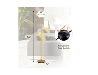 Glass Globe Led Floor Lamp w/ Acrylic Lampshade