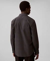 Calvin Klein Men's Grid Supima Stretch Slim-Fit Shirt