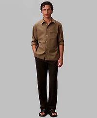 Calvin Klein Men's Travel Twill Regular-Fit Shirt