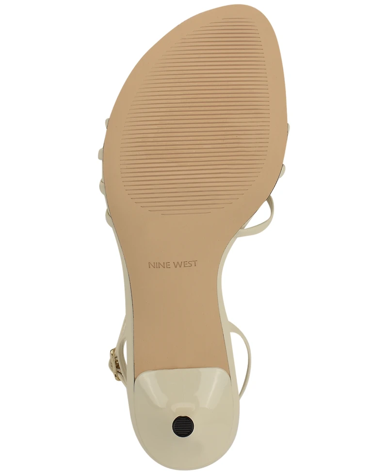Nine West Women's Gazey Round Toe Strappy Dress Sandals