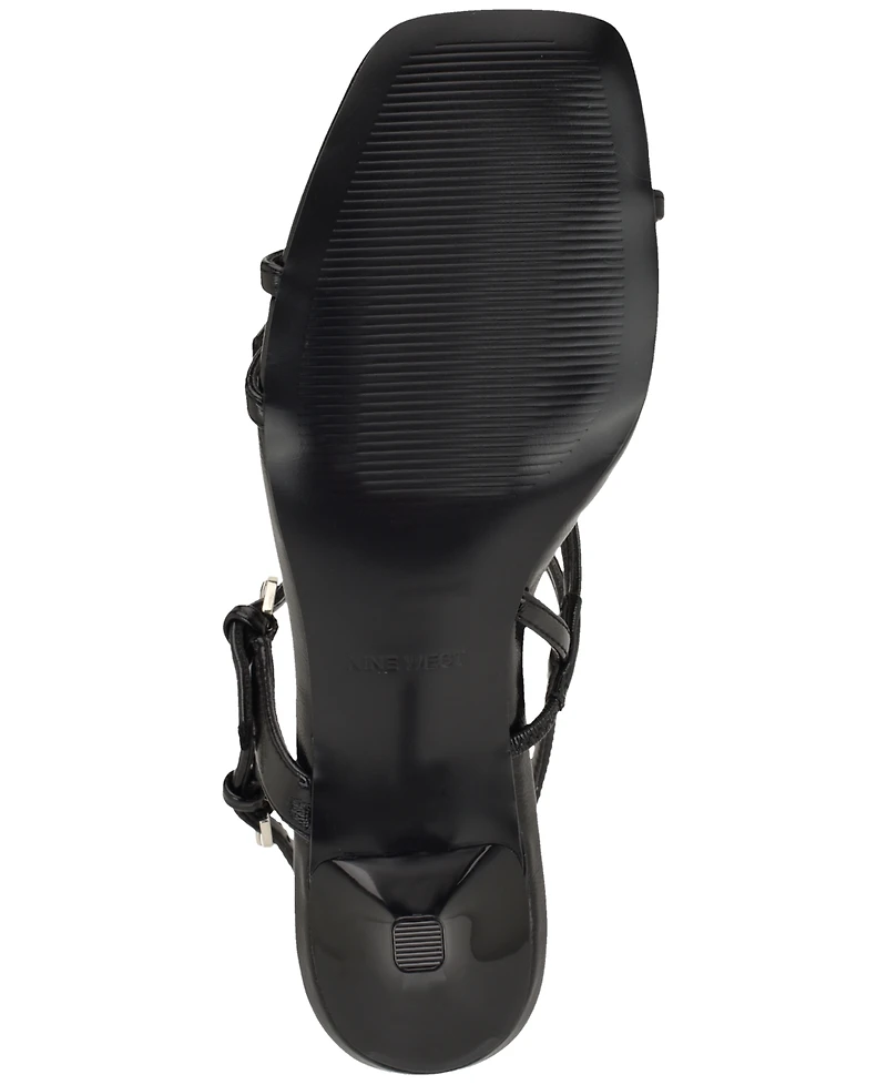 Nine West Women's Hayla Square Toe Dress Strappy Sandals