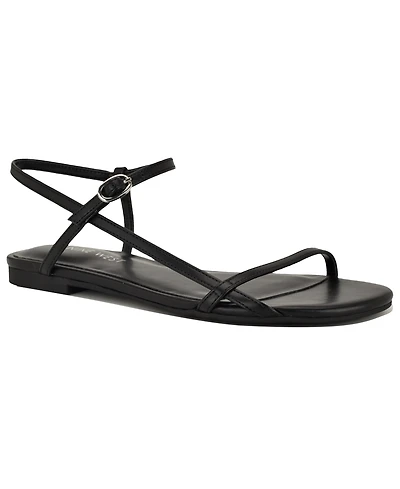 Nine West Women's Masow Almond Toe Strappy Flat Sandals