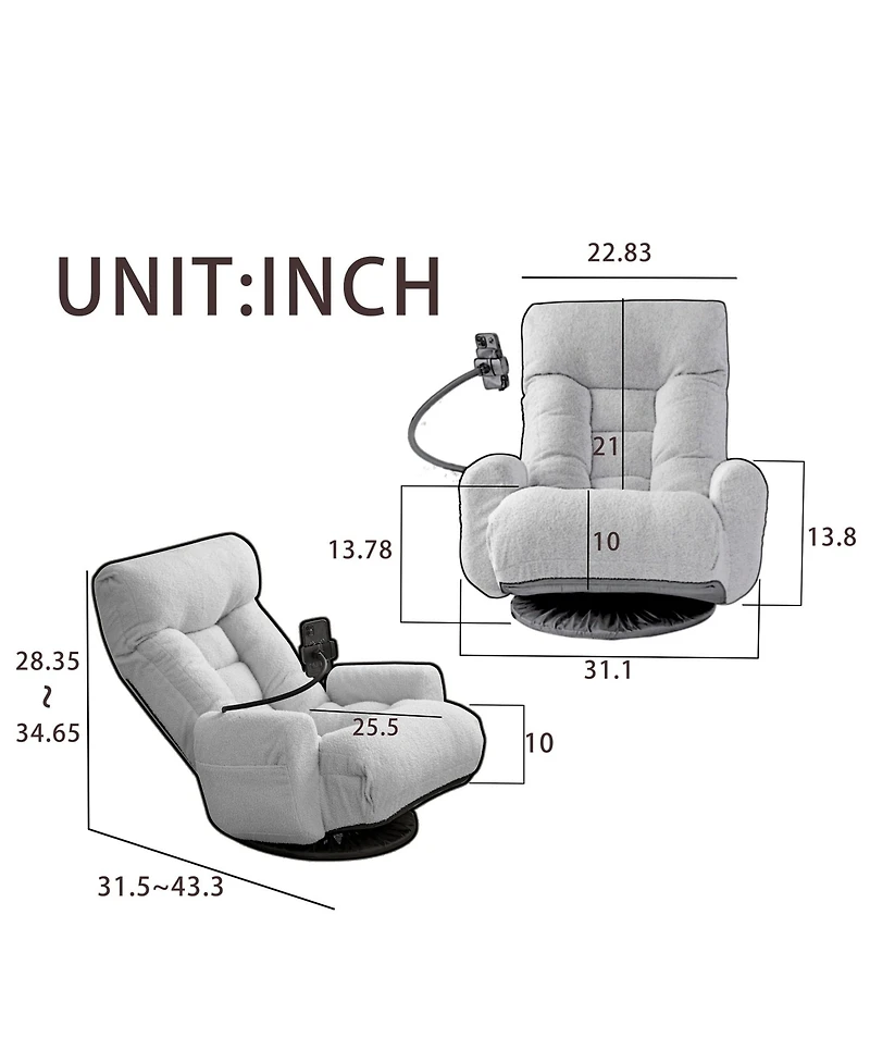 Boyel Living Adjustable 360-Degree Rotatable Sofa Chair for Room and Gaming