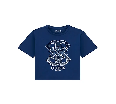 Guess Girls' 7-16 Round Neck Short-Sleeve T-Shirt