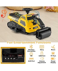 Mecale 6V Ride on Tractor 3-in-1 Electric Excavator with Adjustable Arms and Music
