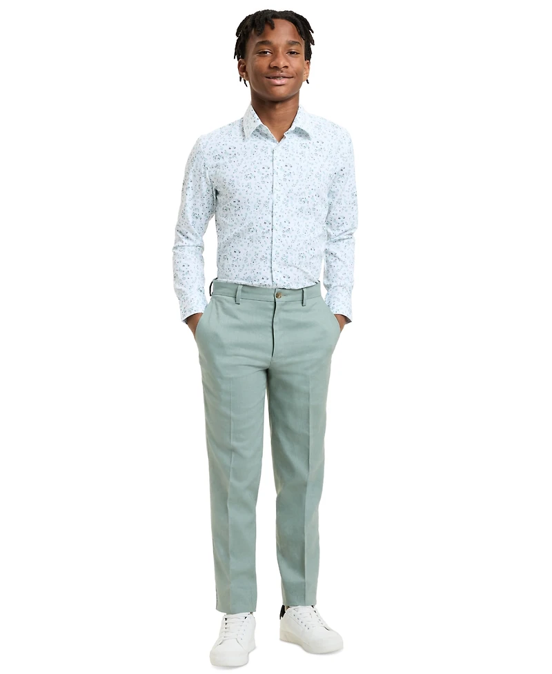 Michael Kors Boys' 8-20 Floral Print Shirt