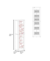 Fm Furniture Catalina Tall Stylish Cabinet, Bathroom Organizer with Closed Compartments and Daily Use Areas, Wenge