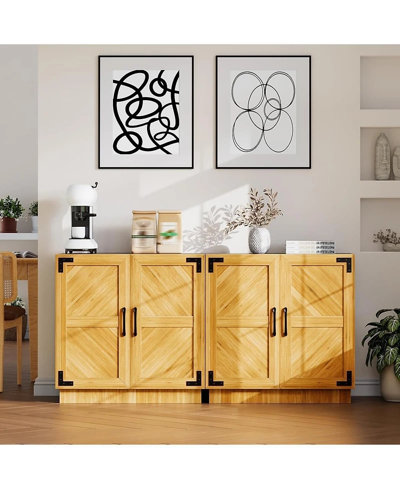 gaomon 31.5" Farmhouse Sideboard Buffet Cabinet with Storage