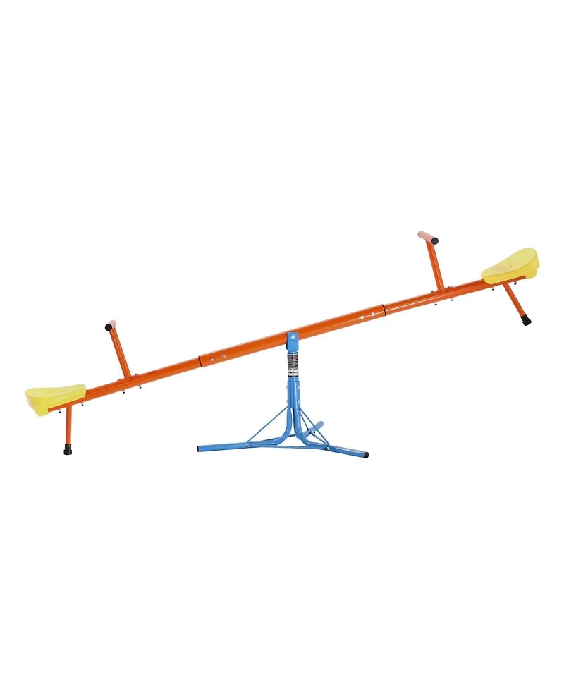 Sugift Kids Seesaw with 3-Prong Base & 360° Rotating Design