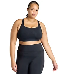 adidas Plus-Size Optime Workout 3-Stripes Sports Bra