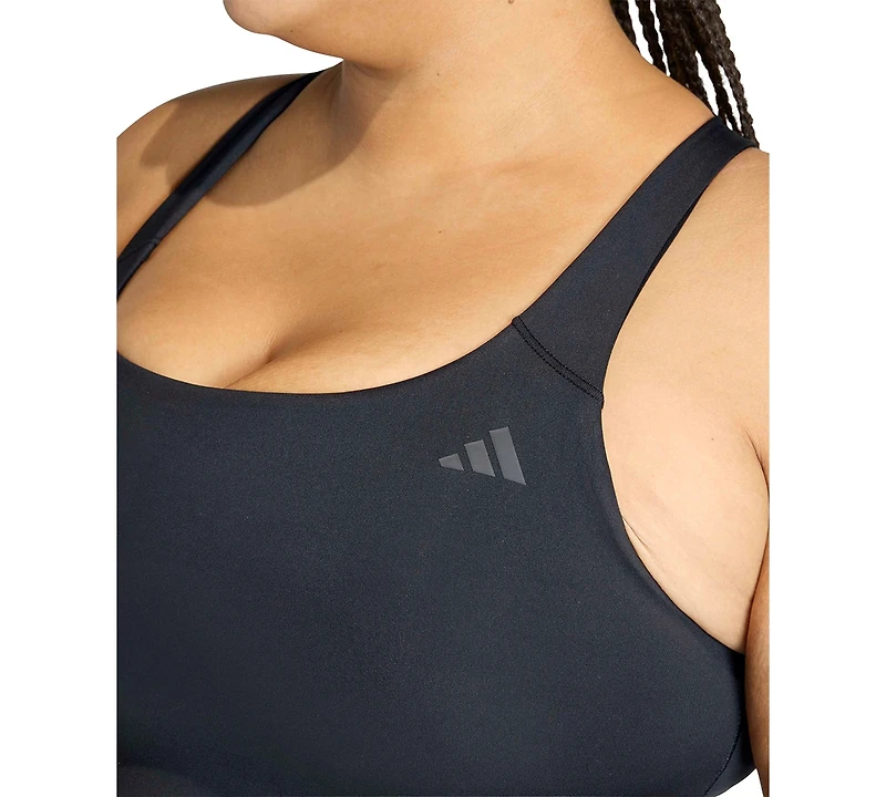 adidas Plus-Size Optime Workout 3-Stripes Sports Bra