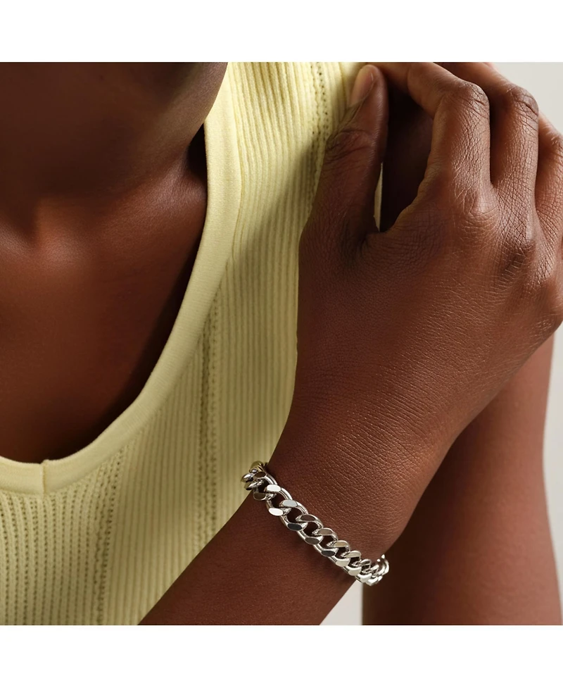 Joey Baby Silver Chunky Cuban Chain Bracelet with Toggle Clasp