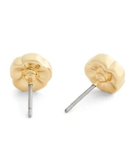 Coach Faux Stone Signature Tea Rose Stud Earrings