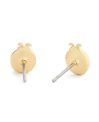 Coach Faux Stone Ladybug Stud Earrings