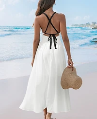 Cupshe Women's Glow Figure White Maxi Beach Dress
