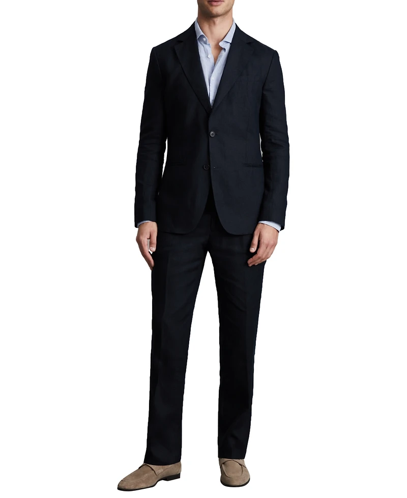 Reiss Men's Tailored-Fit Single Breasted Linen Blazer