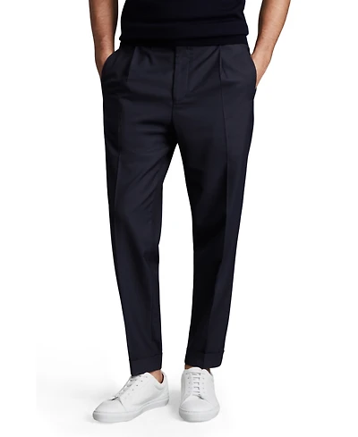 Reiss Men's Relaxed Drawstring Trousers with Turn-Ups