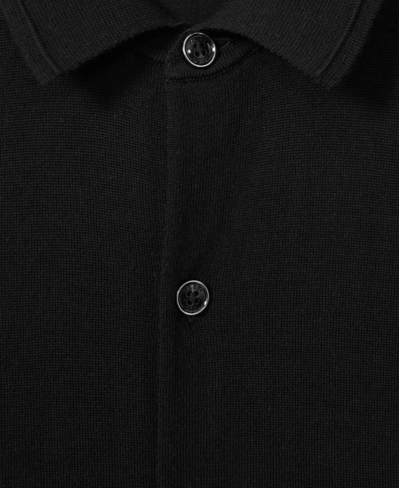 Reiss Men's Merino Wool Button-Through Cardigan