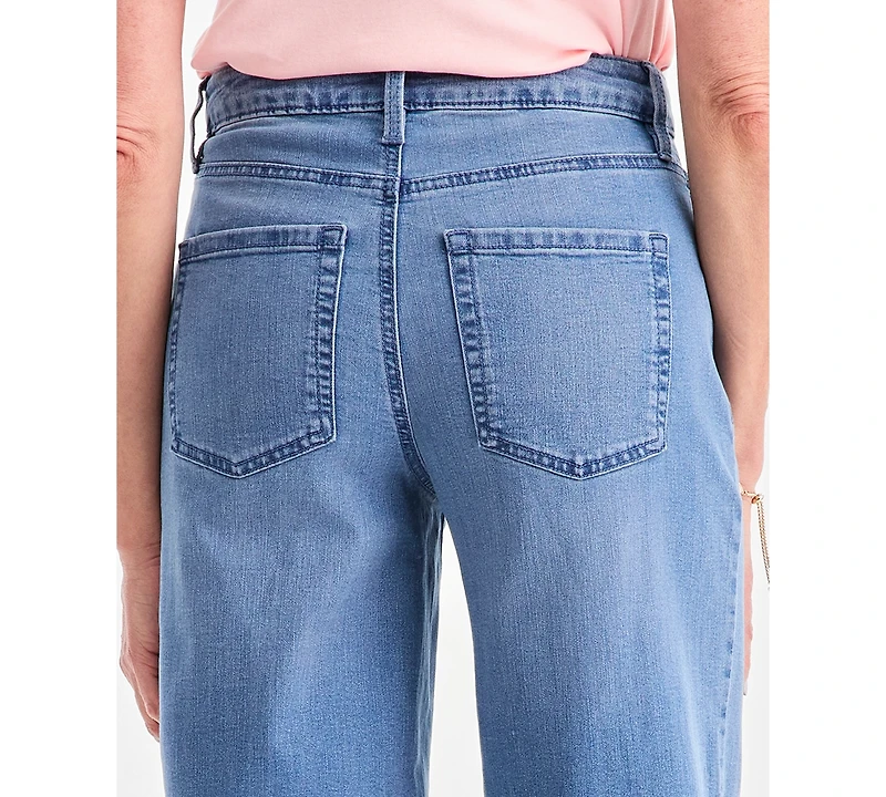 Style & Co Petite High-Rise Embroidered Scallop Cropped Jeans, Macy's Exclusive