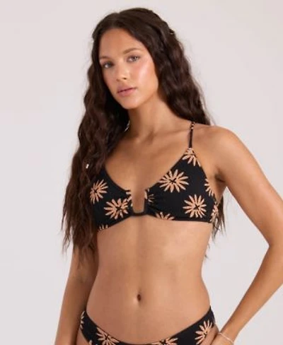 Volcom Womens Ramble Scoop Neck Bralette Low Rise Bottoms