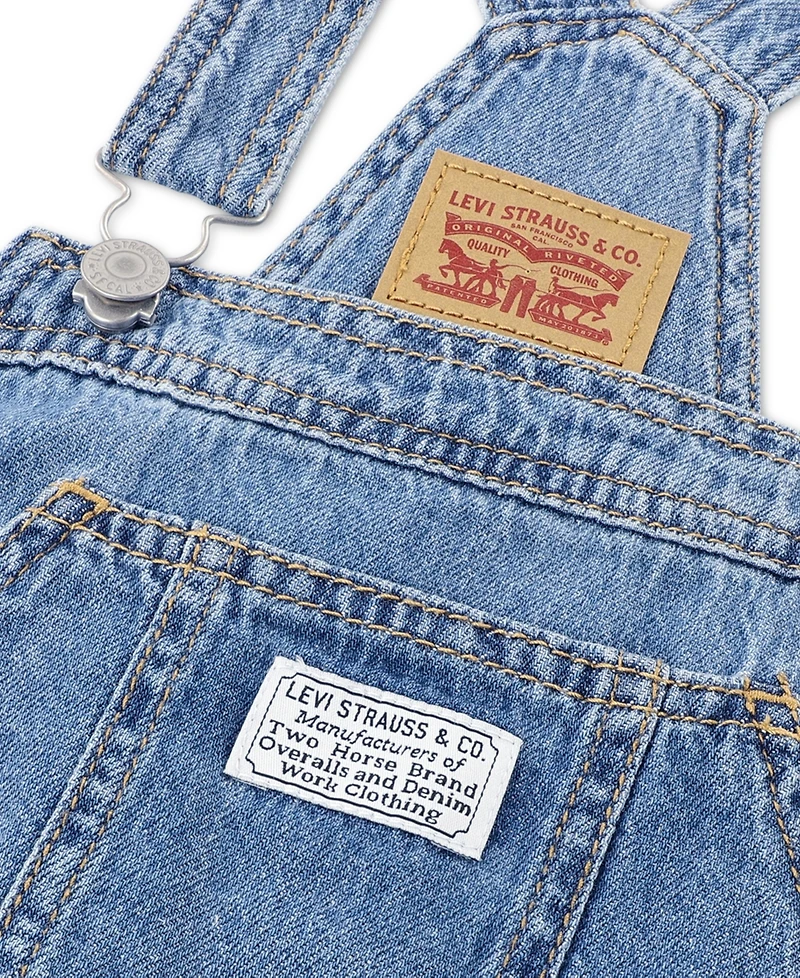 Levi's Girls' 4-6X Apron Neck Shortalls
