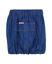 Calvin Klein Baby Girls' Shirred Bodysuit & Flared Denim Skirt