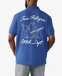 True Religion Men's Short-Sleeve Embroidered Polo Shirt