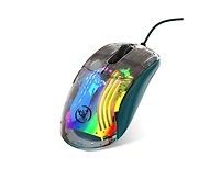 Risokeys Transparent Wired Gaming Mouse, 12800 Dpi Adjustable, Rgb Backlight, Ergonomic Lightweight Mouse for Gamers & Office Workers