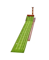 Sugift Golf Putting Mat Indoor 2-Hole Green with Ball Return Alignment Guide and Base