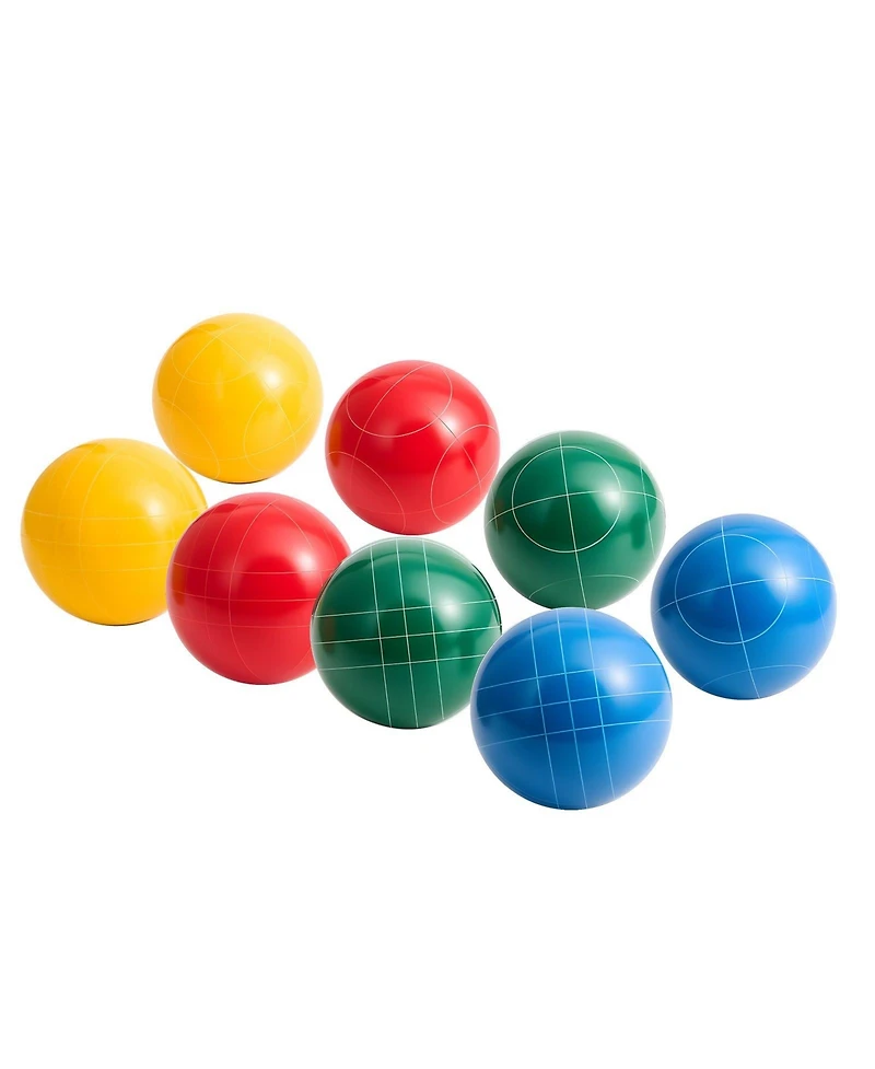 Complete 100mm Bocce Ball Set with 8 Balls, Pallino & Portable Storage