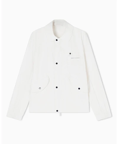 A|X Armani Exchange Men's White Edition Nylon Sport Coat