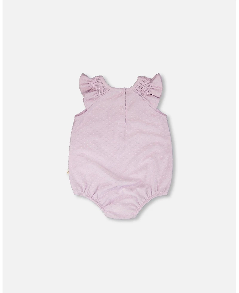Deux par Baby Girls Jersey Romper Lavender