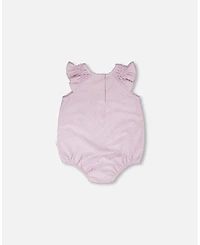 Deux par Baby Girls Jersey Romper Lavender