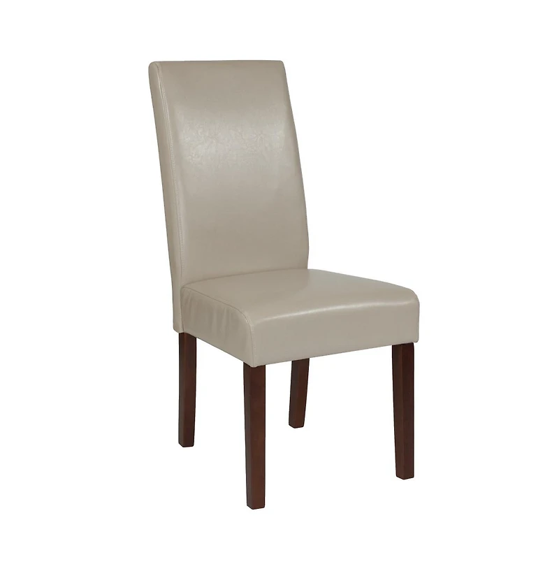 Merrick Lane Ellison Mid-Century Panel Back Parsons Accent Dining Chair