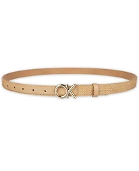 Calvin Klein Women's Two Pack Belt Set - Skinny Monogram Buckle and Harness