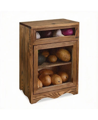 Yigii Wooden Countertop Storage Cabinet for