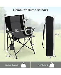 Mecale Portable Folding Oxford Cloth Camping Chair with Cup Holder and Side Pocket