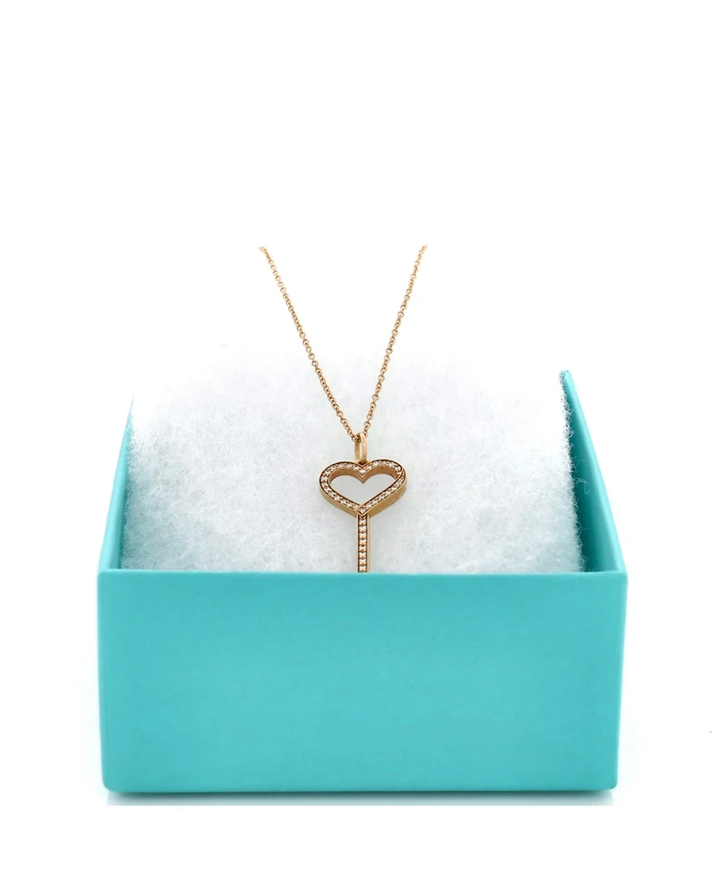 Pre-Owned Tiffany & Co. Open Heart Key Pendant Necklace