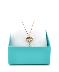 Pre-Owned Tiffany & Co. Open Heart Key Pendant Necklace