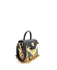 Pre-Owned Versace Medium x Fendi Fendace La Medusa Top Handle Bag Printed Laminated Leather with Leather