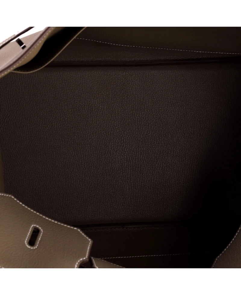 Pre-Owned HERMES Birkin 40 Handbag Grey Togo with Palladium Hardware